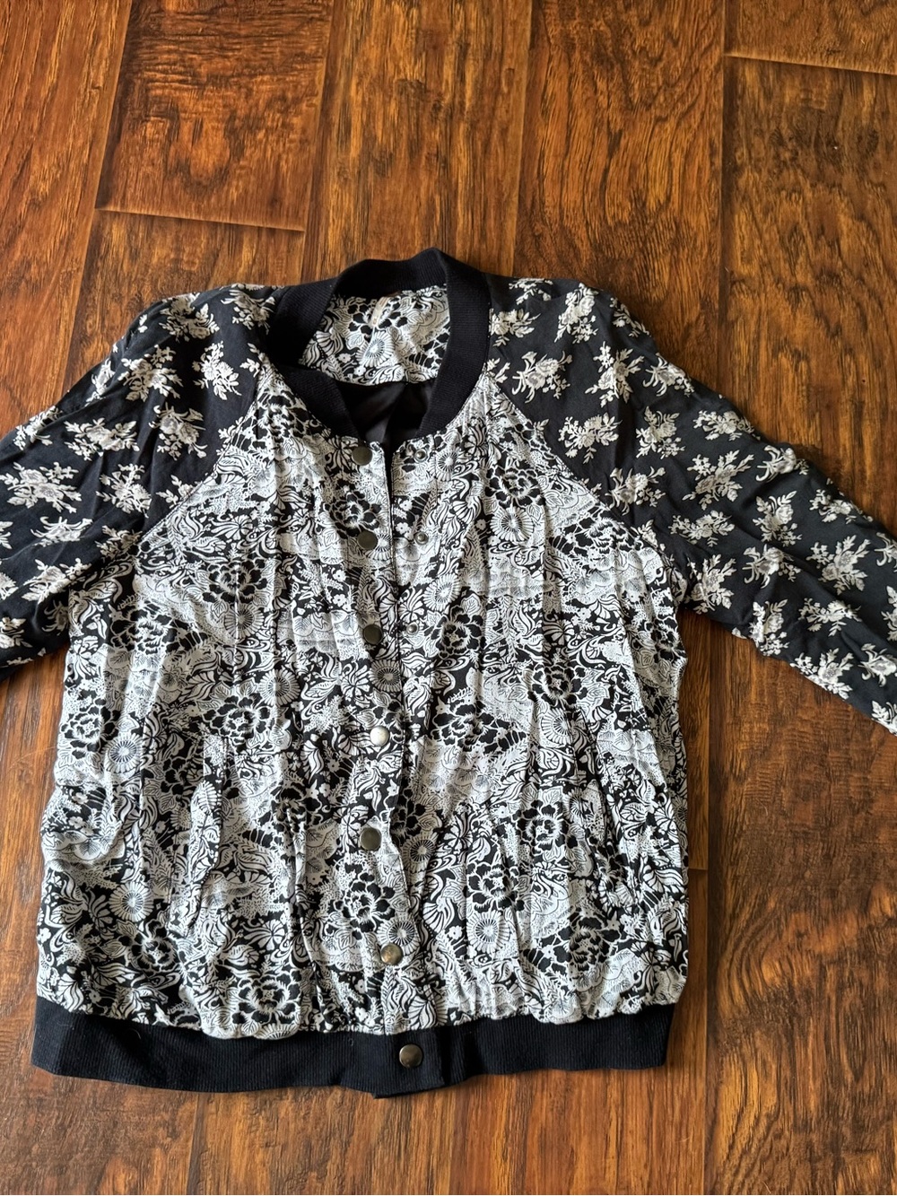 Free People Floral Bomber Jacket Medium